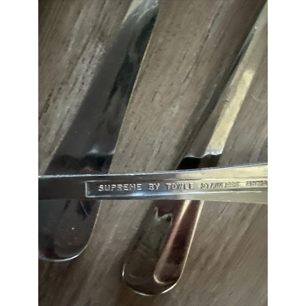 6 Towle ASHLEY Stainless 18/8 Supreme Cocktail Seafood Forks Silverware Flatware